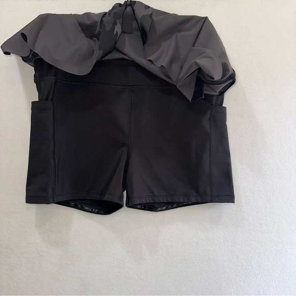 Athleta Match Point Skort Shorts Camo Black Gray Skirt Pickleball Tennis Golf Lg - Picture 4 of 6